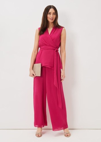 Phase Eight Florentine Chiffons Trousers Pink Australia | MW2681974